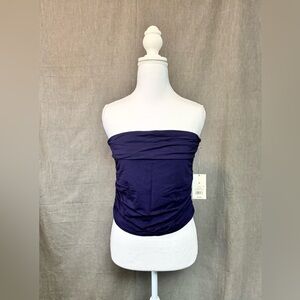 A New Day Woman’s Deep Blue/Purple Ruched Halter Top, Multiple Sizes, NWT